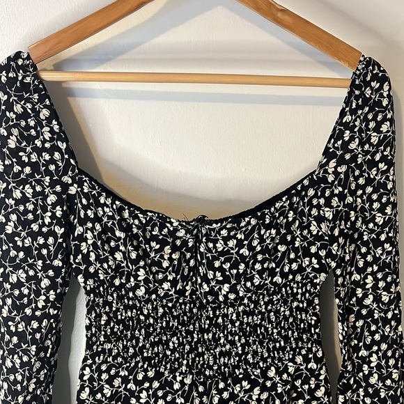 Reformation Rue Maria Black and White Floral Mini Dress - Picture 7 of 12